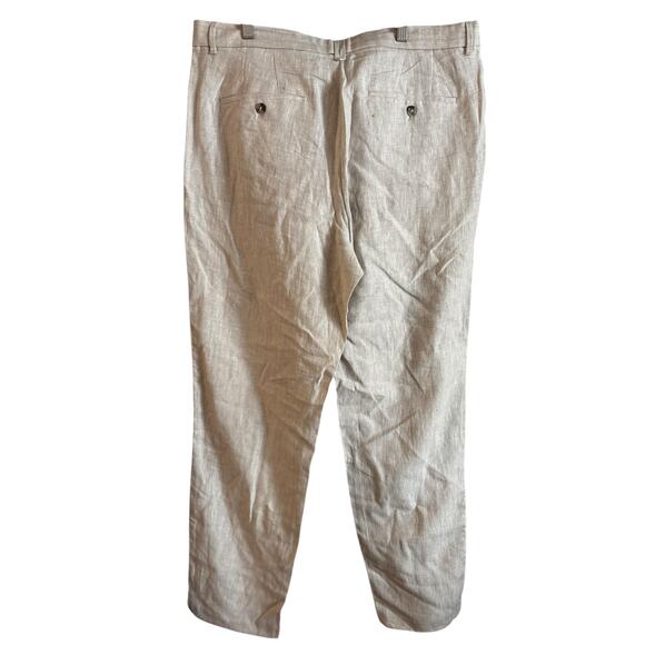 NWT Mango MNG Men’s 100% Linen Pants Slim Fit Pockets Off White Size 38 - Picture 5 of 10